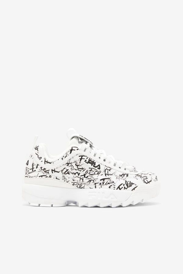 Fila Disruptor 2 Graffiti Women's Sneakers - White/Black/White,NZ 620-19386